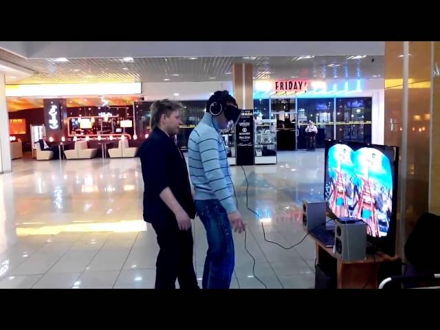 Man's reaction to virtual reality rollercoaster prank is quite extreme!!!