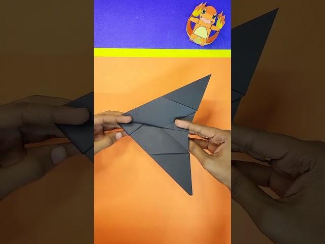 how to make Black jet paper plane , world record paper plane , farest flying paper plane