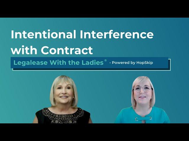 Intentional Interference With Contract