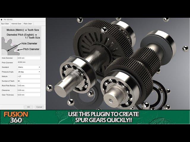 Create Spur gears effortlessly with this Fusion 360 Plugin!