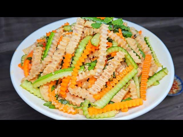cách làm GỎI CHẢ LỤA - GỎI GIÒ LỤA chua ngọt món ngon đãi tiệc dễ làm - Tú Lê Miền Tây