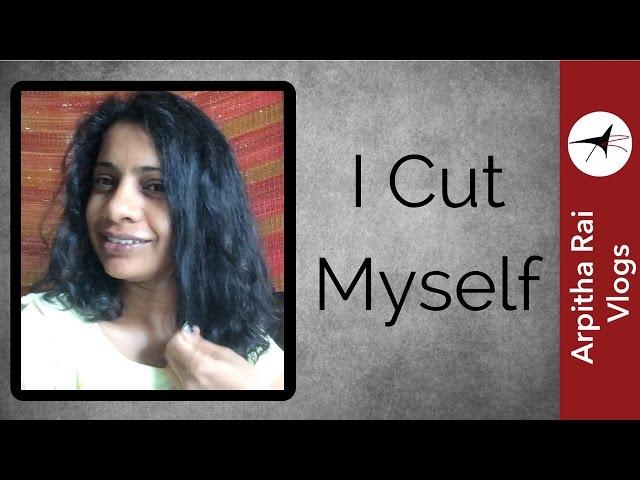 How I Cut My Own Hair At Home | Arpitha Rai Vlogs