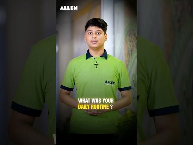 What Was the Daily Routine of Ved Lahoti ⏳ AIR-1 in JEE Advanced 2024 | ALLEN #shorts