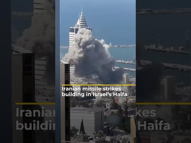 Iranian missile strikes building in Israel’s Haifa | AJ #shorts