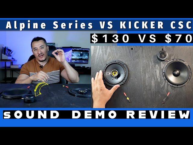 Alpine S S65C S Series 6.5 Speakers VS KICKER 46CSC654 CSC65 Sound Demo