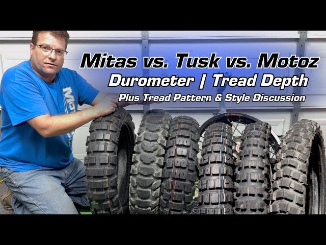 The KING (Motoz) vs. Value (Tusk) vs. Newest (Mitas) | Impressions Durometer and Tread Depth Reading