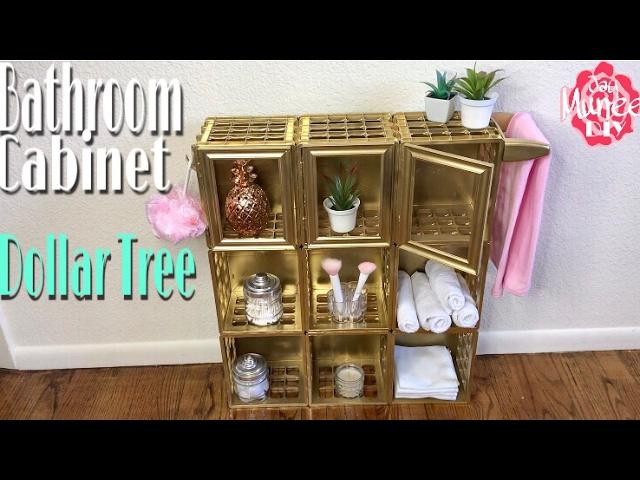 Dollar Tree DIY Bathroom Storage Cabinet