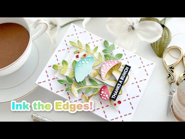 TRANSFORM any DIE CUT image by Inking those EDGES | Papertrey Ink | Into the Blooms: Mushrooms