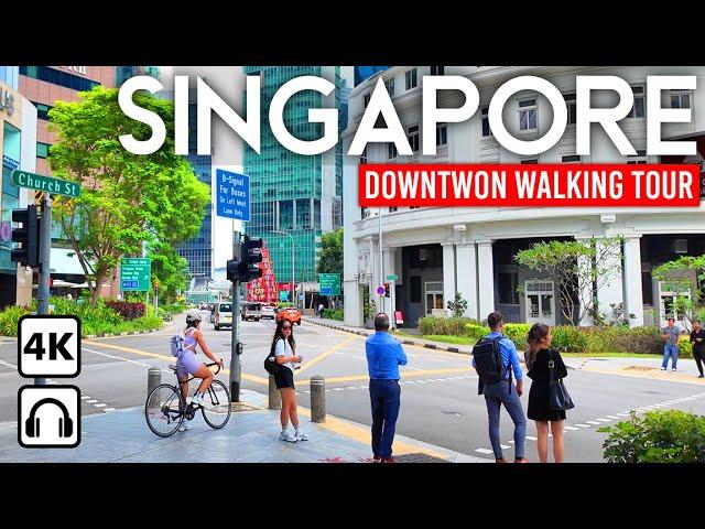 SINGAPORE  4K Walking Tour Downtown, Marina Bay, Orchard Road 2024