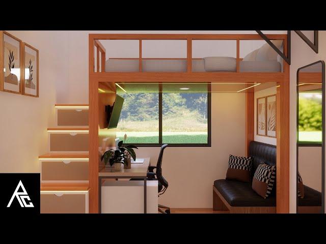 Aesthetic Loft Bed Idea for Small Rooms (3x3 Meters)