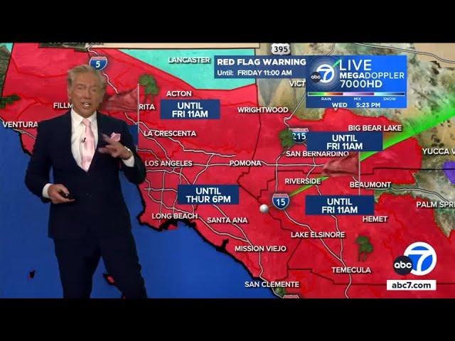 When will Santa Ana winds leave SoCal?