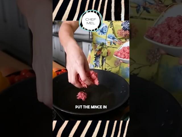 Perfect MINCED BEEF HACK by #ChefMel | No-Stir Technique #CulinaryQuickies #cookingtips