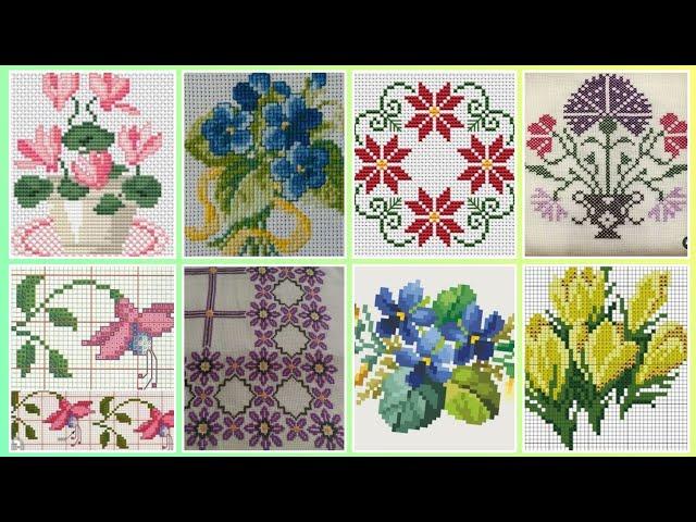 Gorgeous cross stitch patterns /countable embroidery #charsutikarhai/latest dosuti design ideas2024