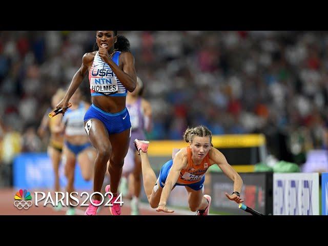 Team USA claims WORLD RECORD via SHOCKING 4x400 mixed relay finish at Worlds | NBC Sports