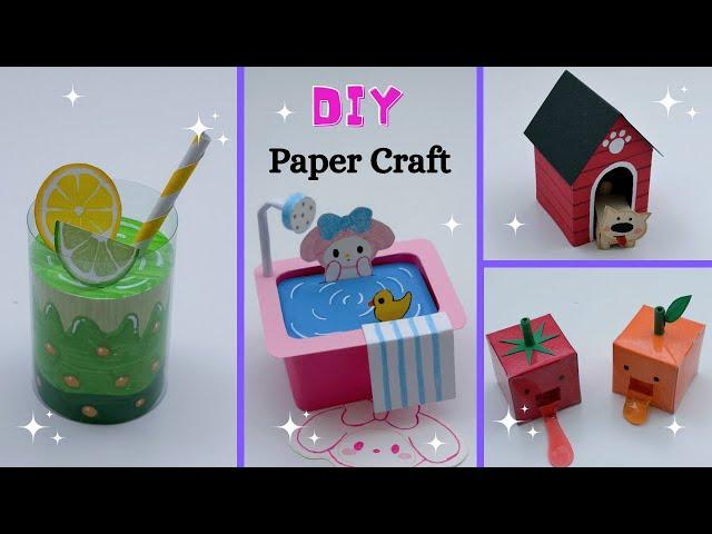 8 Easy Paper craft/ Easy craft ideas / miniature craft / how to make / DIY / school project #craft