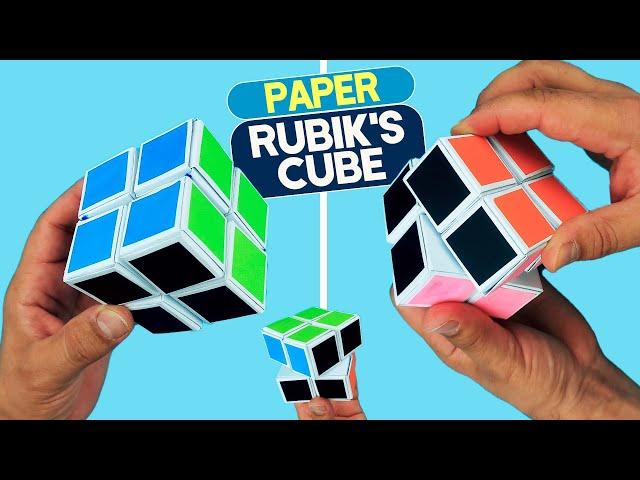 How to Make Paper 2x2 Rubik's Cube. DIY Origami Magic Infinity Cube. Easy paper crafts