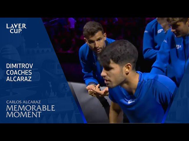 Dimitrov Coaches Alcaraz | Laver Cup 2024