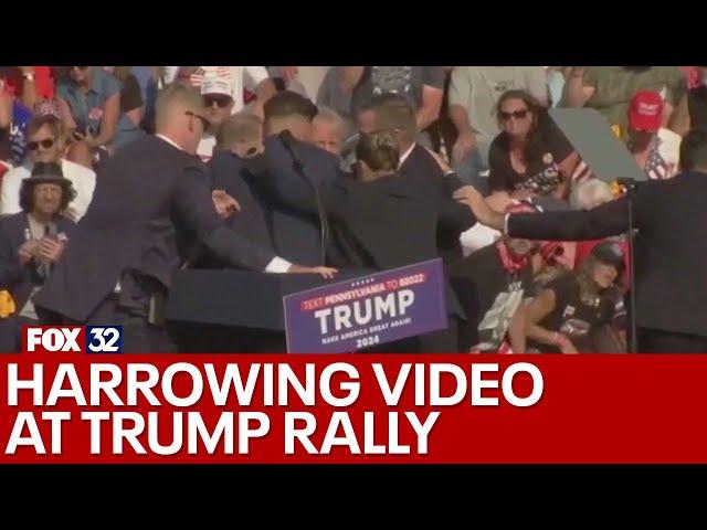 Harrowing video shows shooting at Trump campaign rally in Pennsylvania