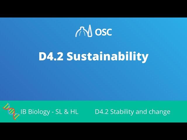 D4.2 Sustainability [IB Biology SL/HL]