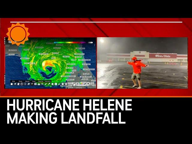 "I Can Barely Stand Up!" Hurricane Helene Makes Landfall