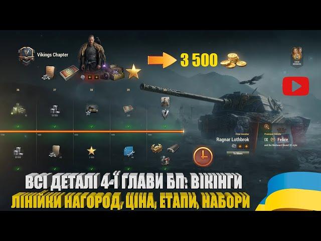 СТРОКИ, ЕТАПИ, НАБОРИ, СТАНДАРТНА І ПОЛІПШЕНА ЛІНІЙКА НАГОРОД  БОЙОВОЇ ПЕРЕПУСТКИ: ВІКІНГИ | #WOT_UA