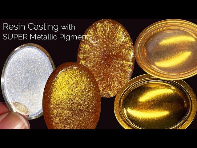 Resin Casting with Super Metallic Pigments   #resin #resinjewelry #jewelrymaking #glitter #colors