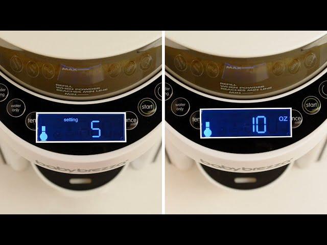 Baby Brezza Formula Pro Advanced: Ounces and Formula Settings Are Different Numbers