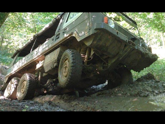 Land Rover vs Pinzgauer 6x6 Mud Hole