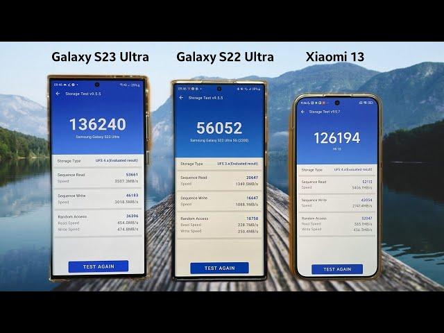 The Real Storage Tests: S23 Ultra vs S22 Ultra vs Xiaomi 13 - UFS 4.0 vs UFS 3.1