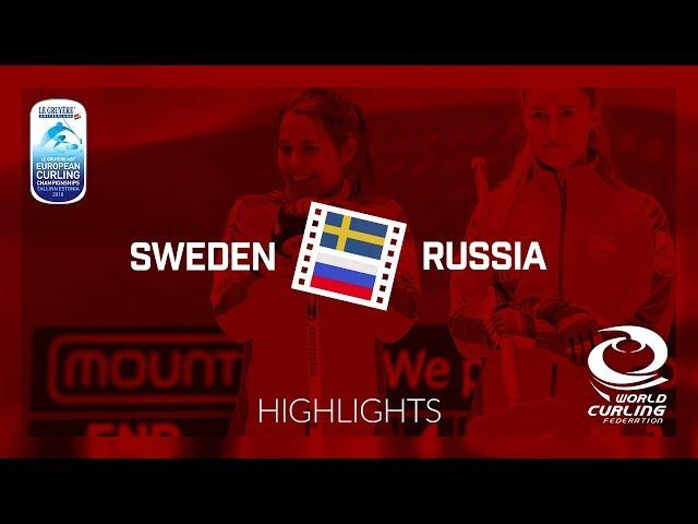 HIGHLIGHTS: Sweden v Russia - Women - Le Gruyère AOP European Curling Championships 2018