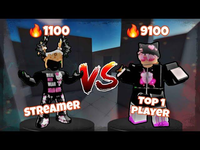 The TOP 1 WINSTREAK PLAYER VS A STREAMER WITH 1000 STREAK  ...(Roblox Rivals)