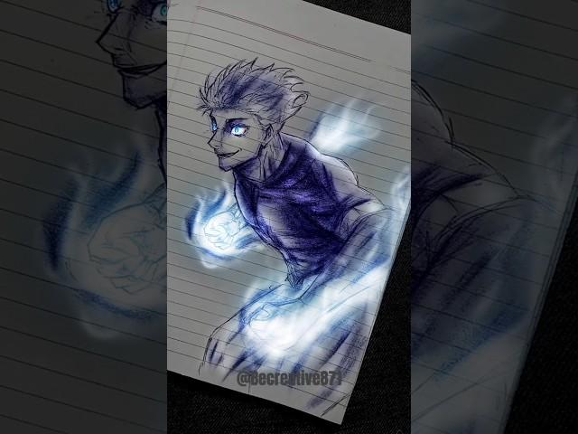 Drawing Gojo The Honoured One|Glowart|#animedrawing #anime #glowart