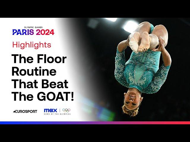 Simone Biles BEATEN on the floor by Rebeca Andrade  | #Paris2024 #Olympics