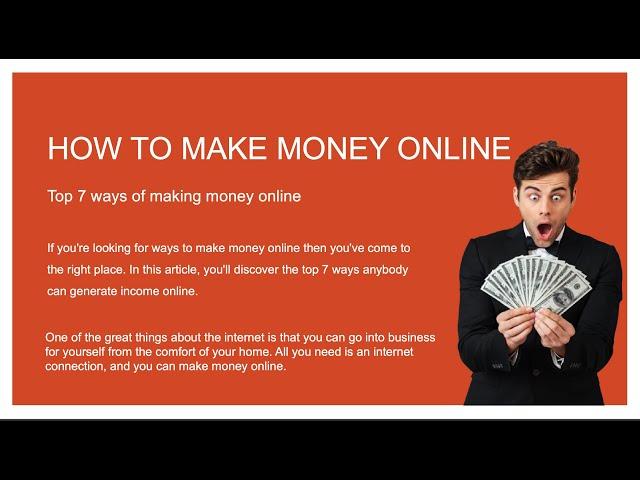 Top 7 ways To Make Money Online in 2022 for Beginners