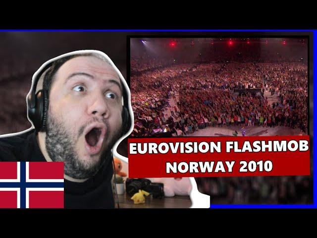 ESC: LIVE - THE EUROVISION 2010 FLASHMOB! Utlendings Reaksjon  Nordic REACTION