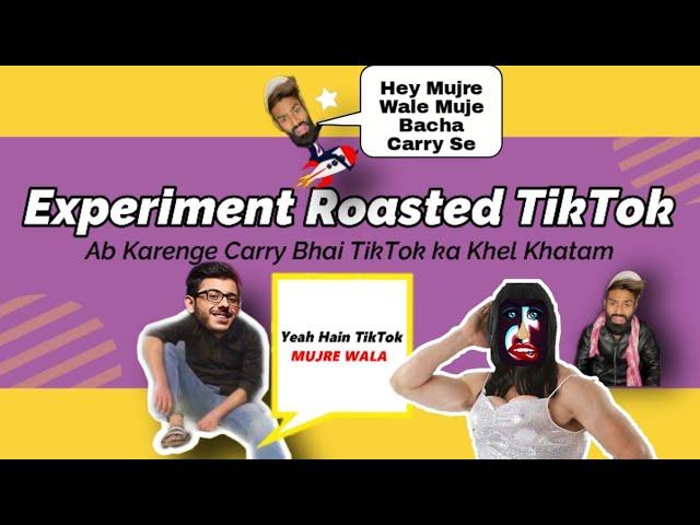 Experiment Roasted TikTok ( Feat. CarryMinati ) | YouTube Vs TikTok | Amir Siddiqui | The Vigyanlok