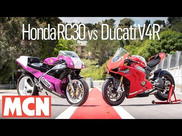 Honda RC30 vs Ducati V4R comparison | MCN | Motorcyclenews.com