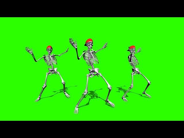 Skeletons Dancing #5 / Green Screen - Chroma Key