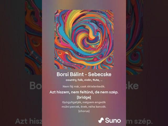 AI music: Borsi Bálint - Sebecske