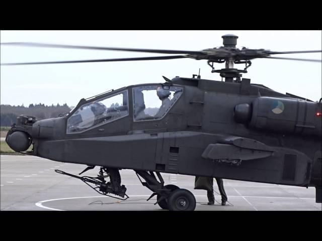 Extremely Close Apache RNLAF AH-64 Start-Up And Take-Off