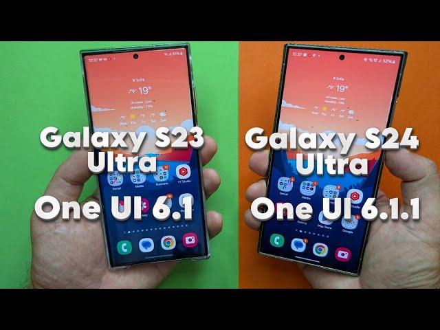 Galaxy S23 Ultra vs S24 Ultra - One UI 6.1 vs One UI 6.1.1 Animations!