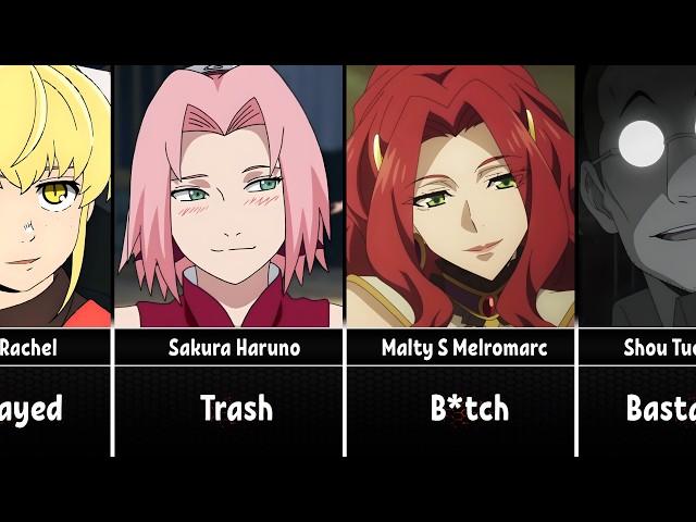 Most HATED Anime Characters of All Time