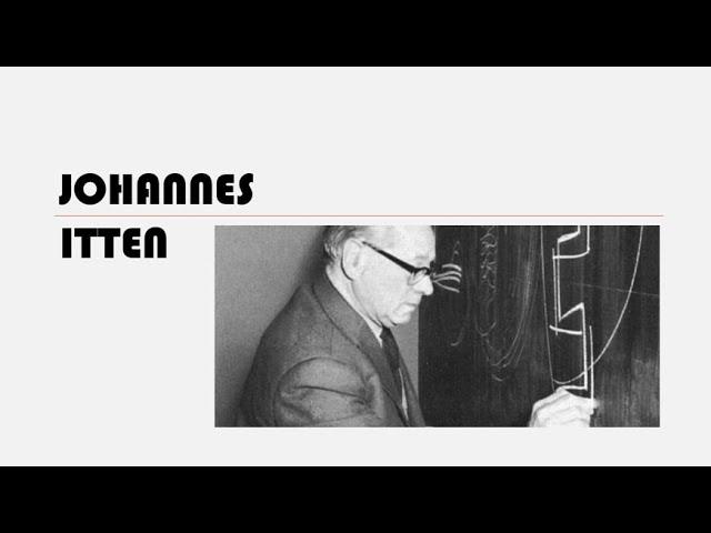 Johannes Itten - Profesores de la Bauhaus