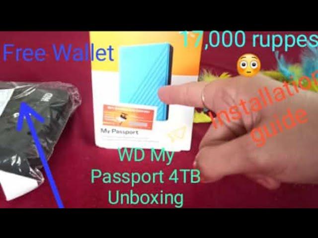 WD My Passport 4TB Portable hard drive for 17,000  | Unboxing and setup | How to install hard drive