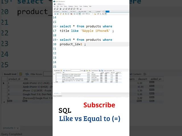 SQL Telugu Tutorial: SQL Operators (Like vs Equal To), SQL Tutorial For Beginners Telugu, My SQL,SQL