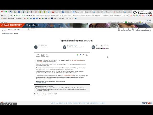 Valley of the Kings 2019 research tutorial