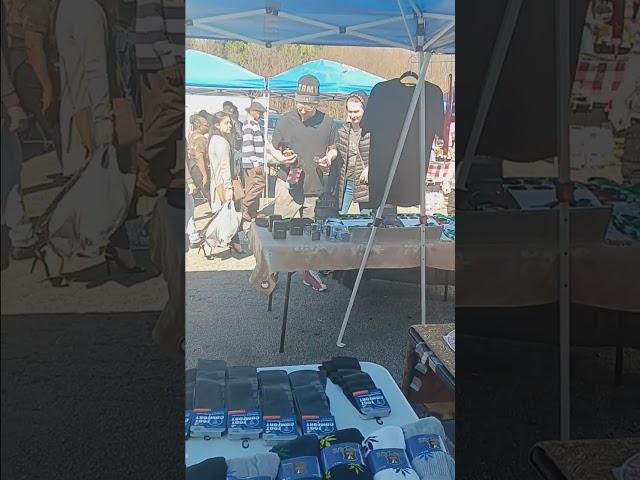 Flea market hustling, don't never stop, $$$