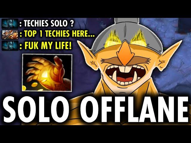 THIS IS HOW TOP 1 TECHIES SOLO OFFLANE with Midas Crazy FARMING SPEED FULL GAME | Techies Official