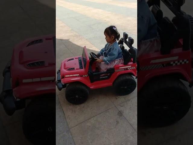 Annasya I'm in the square playing with cars #cute #videoshorts #trending