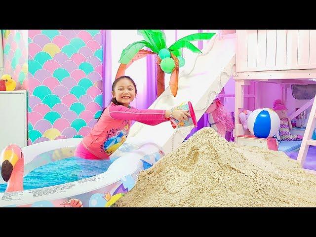 Bug Transform her Room into A Beach